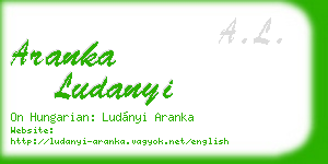 aranka ludanyi business card